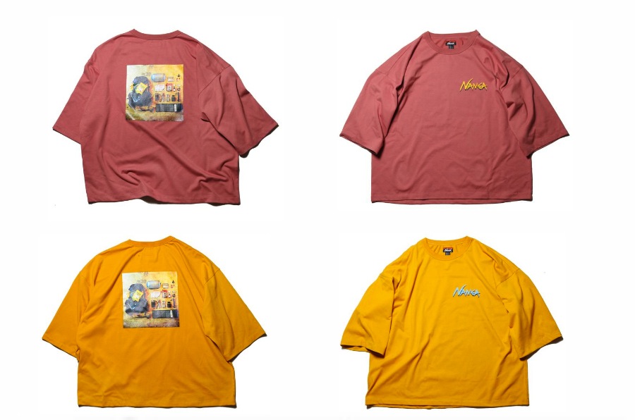 NANGA】レトロなスチールクーラーBOXと雰囲気のあるルーズTEE